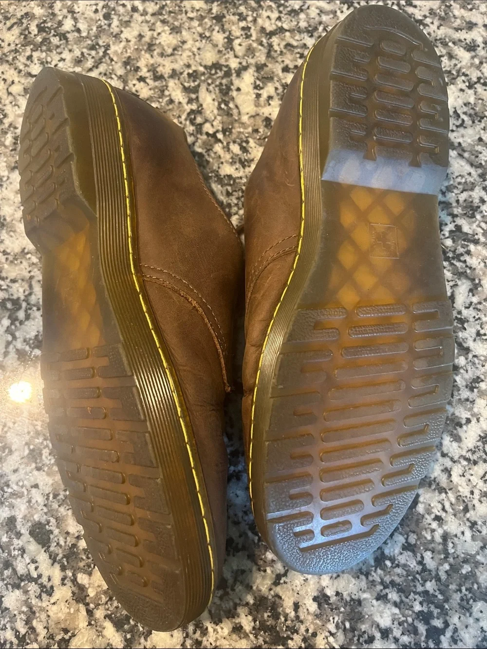 Dr. Martens Men's Brown Leather Derby Shoes